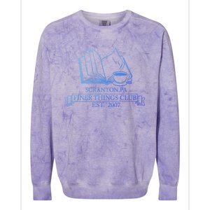 Finer Things Club The Office Inspired Fancy Office Club Gift Colorblast Crewneck Sweatshirt