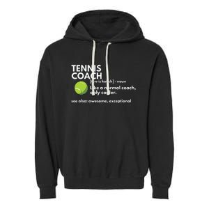 Funny Tennis Coach Definition Coaching Gift Garment-Dyed Fleece Hoodie