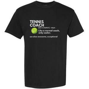 Funny Tennis Coach Definition Coaching Gift Garment-Dyed Heavyweight T-Shirt