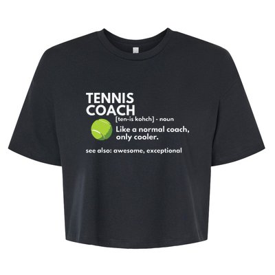 Funny Tennis Coach Definition Coaching Gift Bella+Canvas Jersey Crop Tee