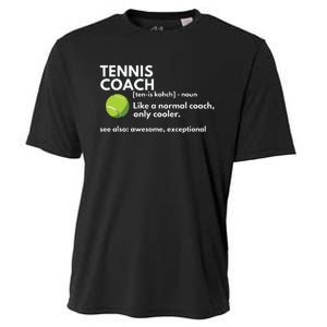 Funny Tennis Coach Definition Coaching Gift Cooling Performance Crew T-Shirt