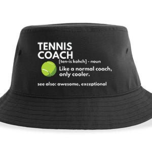 Funny Tennis Coach Definition Coaching Gift Sustainable Bucket Hat