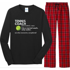 Funny Tennis Coach Definition Coaching Gift Long Sleeve Pajama Set