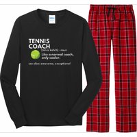 Funny Tennis Coach Definition Coaching Gift Long Sleeve Pajama Set