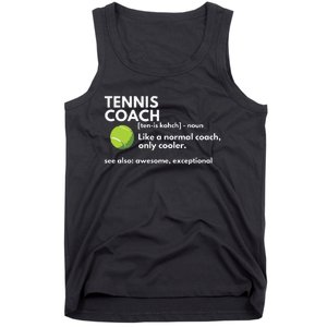 Funny Tennis Coach Definition Coaching Gift Tank Top