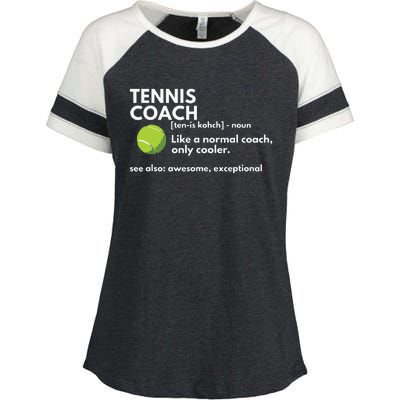 Funny Tennis Coach Definition Coaching Gift Enza Ladies Jersey Colorblock Tee