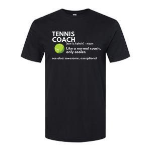 Funny Tennis Coach Definition Coaching Gift Softstyle CVC T-Shirt