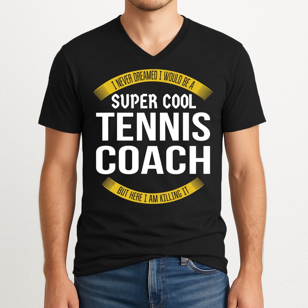 Funny Tennis Coach Gift Appreciation V-Neck T-Shirt