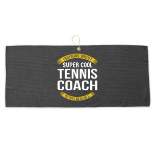 Funny Tennis Coach Gift Appreciation Large Microfiber Waffle Golf Towel