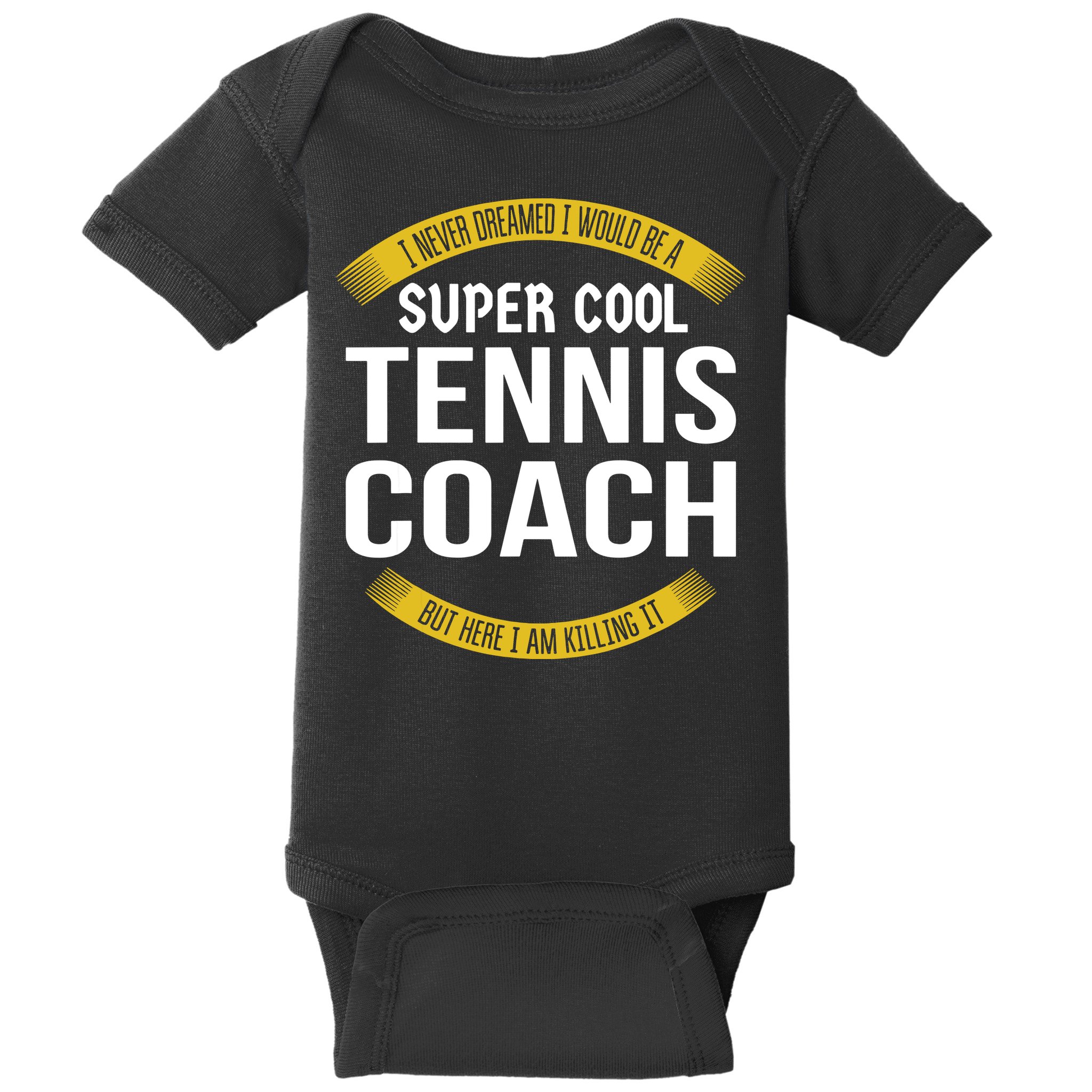 Funny Tennis Coach Gift Appreciation Baby Bodysuit