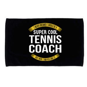 Funny Tennis Coach Gift Appreciation Microfiber Hand Towel