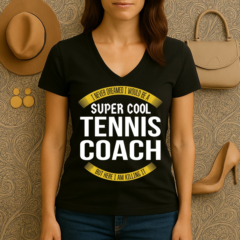 Funny Tennis Coach Gift Appreciation Women's V-Neck T-Shirt