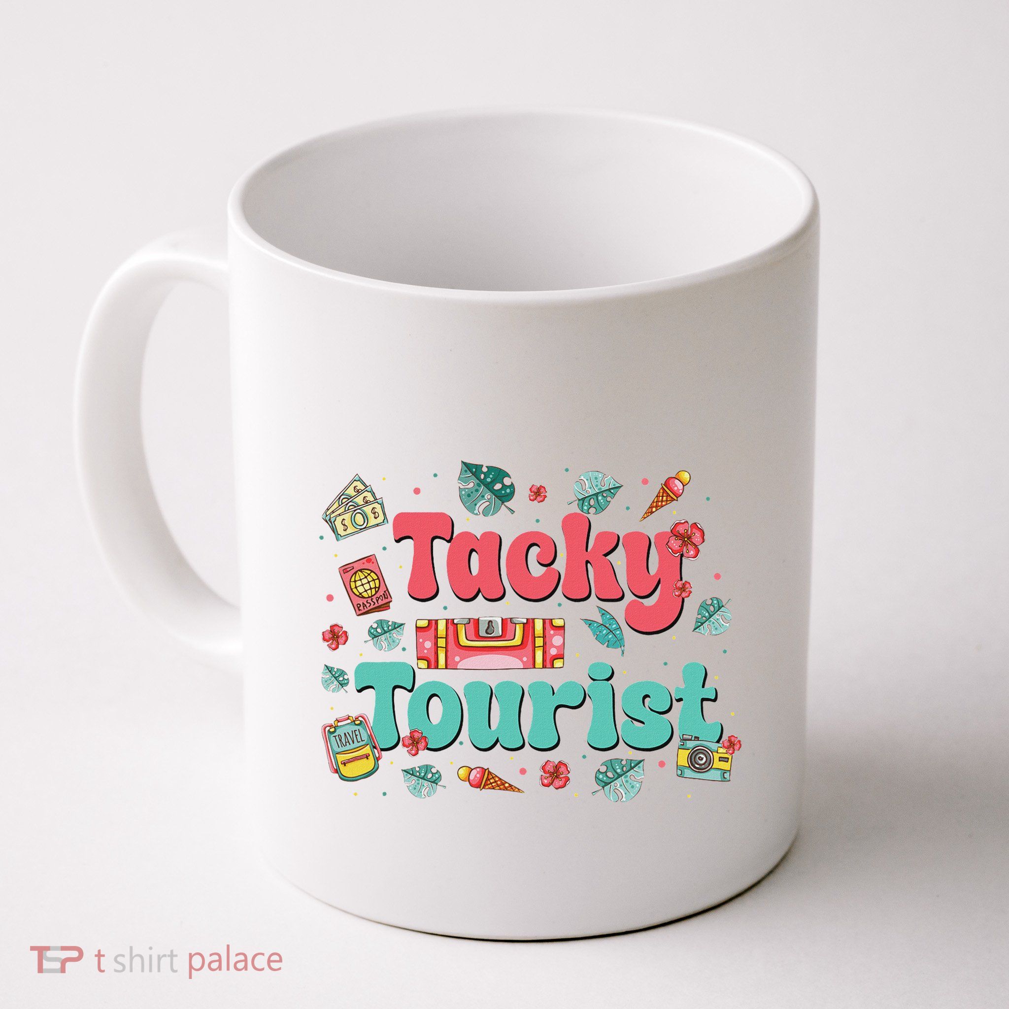 Funny Tourist Costume Tie Dye Tacky Traveler Tacky Tourist Mug
