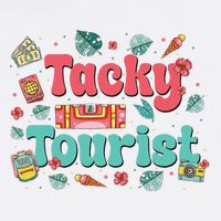 Funny Tourist Costume Tie Dye Tacky Traveler Tacky Tourist Polo