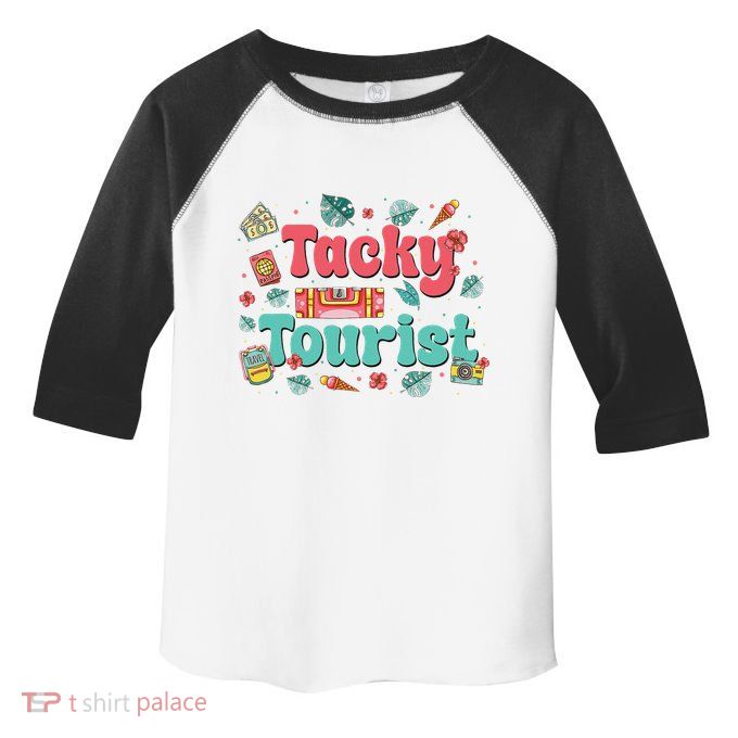 Funny Tourist Costume Tie Dye Tacky Traveler Tacky Tourist Toddler Fine Jersey T-Shirt