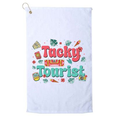 Funny Tourist Costume Tie Dye Tacky Traveler Tacky Tourist Golf Towel