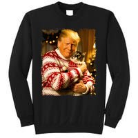 Funny Trump Christmas Sweater For Cat Lovers Xmas Pajamas Sweatshirt