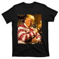 Funny Trump Christmas Sweater For Cat Lovers Xmas Pajamas T-Shirt