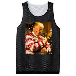 Funny Trump Christmas Sweater For Cat Lovers Xmas Pajamas Mesh Reversible Basketball Jersey Tank