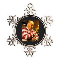 Funny Trump Christmas Sweater For Cat Lovers Xmas Pajamas Metallic Star Ornament