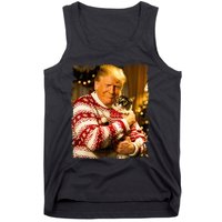 Funny Trump Christmas Sweater For Cat Lovers Xmas Pajamas Tank Top