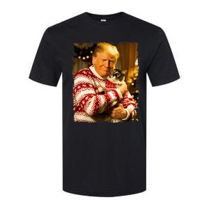 Funny Trump Christmas Sweater For Cat Lovers Xmas Pajamas Softstyle CVC T-Shirt