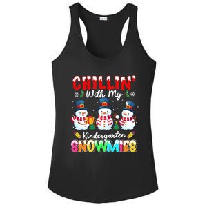 Funny Teacher Chillin With My Kindergarten Snowmies Gift Ladies PosiCharge Competitor Racerback Tank