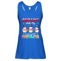 Funny Teacher Chillin With My Kindergarten Snowmies Gift Ladies Essential Flowy Tank