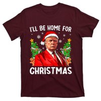 Funny Trump Christmas Santa Hat ILl Be Home For Christmas T-Shirt