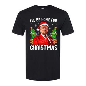 Funny Trump Christmas Santa Hat ILl Be Home For Christmas Softstyle CVC T-Shirt