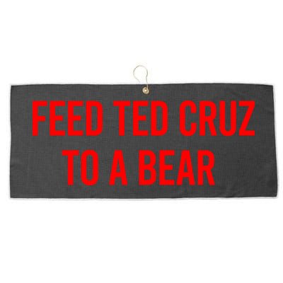 Feed Ted Cruz To A Bear Large Microfiber Waffle Golf Towel