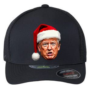 Funny Trump Christmas Holiday Santa Hat Trump Xmas Gift Flexfit Unipanel Trucker Cap