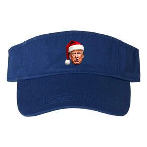 Funny Trump Christmas Holiday Santa Hat Trump Xmas Gift Valucap Bio-Washed Visor