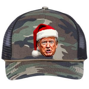 Funny Trump Christmas Holiday Santa Hat Trump Xmas Gift Retro Rope Trucker Hat Cap