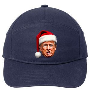 Funny Trump Christmas Holiday Santa Hat Trump Xmas Gift 7-Panel Snapback Hat