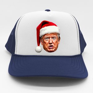 Funny Trump Christmas Holiday Santa Hat Trump Xmas Gift Trucker Hat