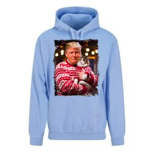 Funny Trump Christmas Sweater For Cat Lovers Xmas Pajamas Unisex Surf Hoodie