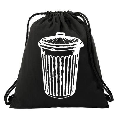 Fun Trash Can Meaningful Gift Garbage Day Drawstring Bag