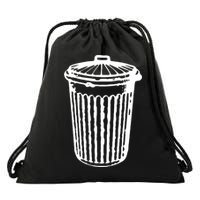 Fun Trash Can Meaningful Gift Garbage Day Drawstring Bag