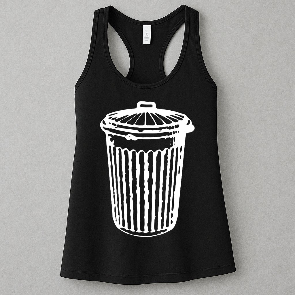 Fun Trash Can Meaningful Gift Garbage Day Womens Tank Top