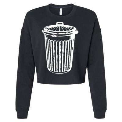 Fun Trash Can Meaningful Gift Garbage Day Cropped Pullover Crew