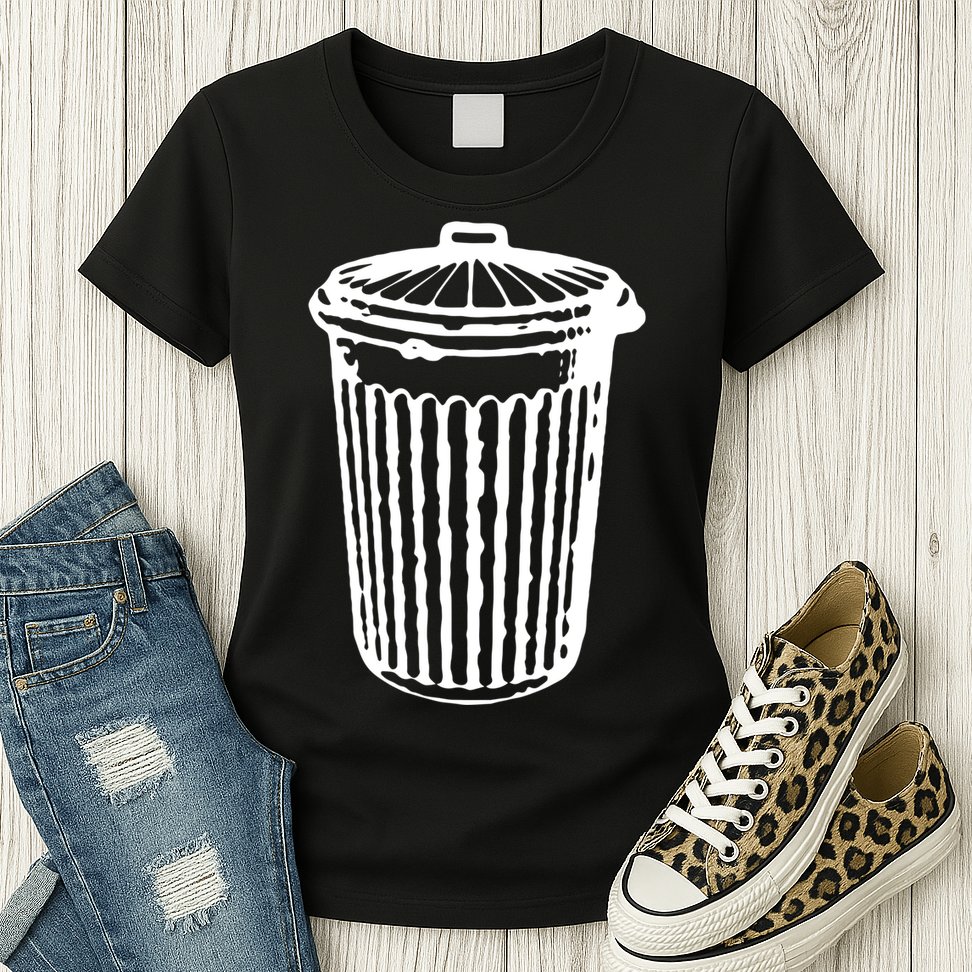 Fun Trash Can Meaningful Gift Garbage Day Womens T-Shirt
