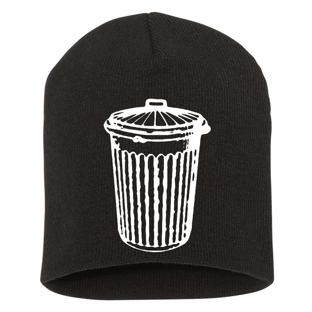 Fun Trash Can Meaningful Gift Garbage Day Short Acrylic Beanie