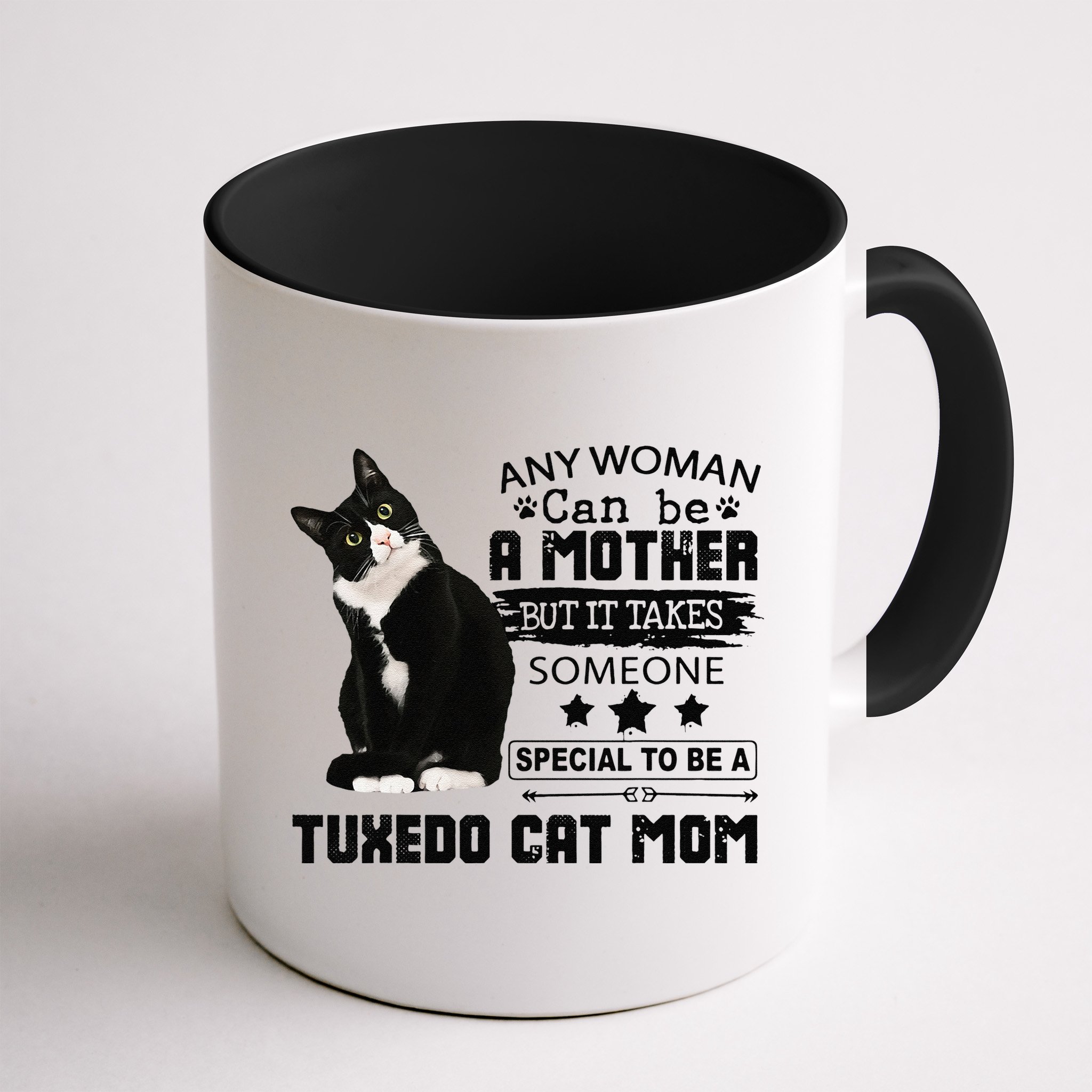 Funny Tuxedo Cat Mom Quote Tuxie Cat Gift Mug