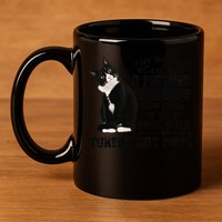 Funny Tuxedo Cat Mom Quote Tuxie Cat Gift 11oz C Handle Ceramic Mug