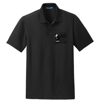 Funny Tuxedo Cat Mom Quote Tuxie Cat Gift Dry Zone Grid Polo