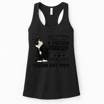 Funny Tuxedo Cat Mom Quote Tuxie Cat Gift Womens Tank Top