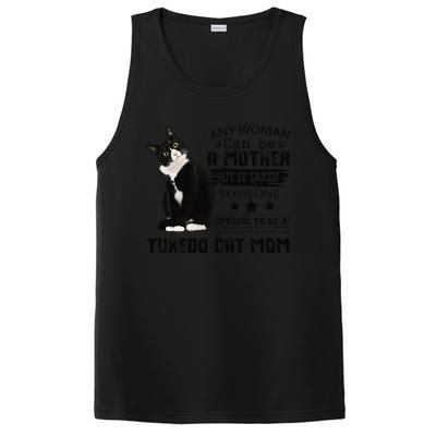 Funny Tuxedo Cat Mom Quote Tuxie Cat Gift PosiCharge Competitor Tank