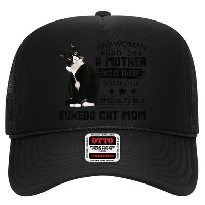Funny Tuxedo Cat Mom Quote Tuxie Cat Gift Trucker Hat
