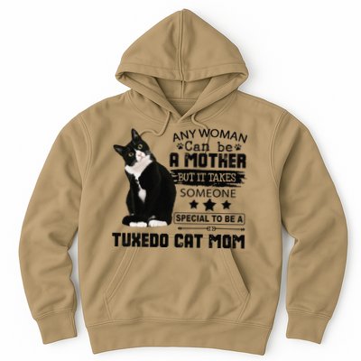 Funny Tuxedo Cat Mom Quote Tuxie Cat Gift Hoodie